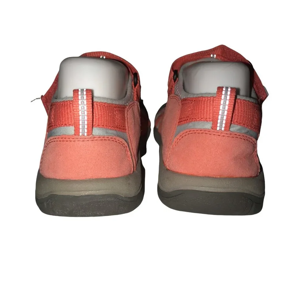 Keen Pink Leather Sandals Mens 6 Canvas Hiking Camping Outdoor Water Shoes